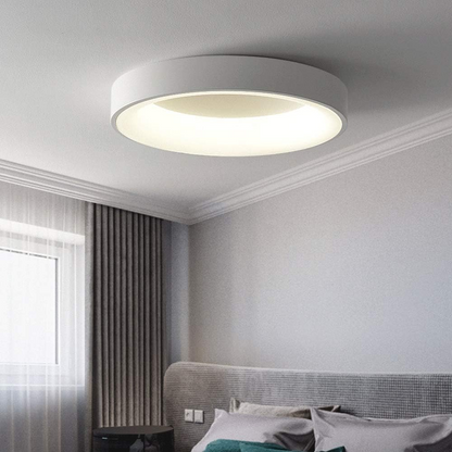 Plafonnier LED rond pour chambre et couloir – Disque ultra-plat en fer et acrylique – Options à intensité variable pour salon et entrée
