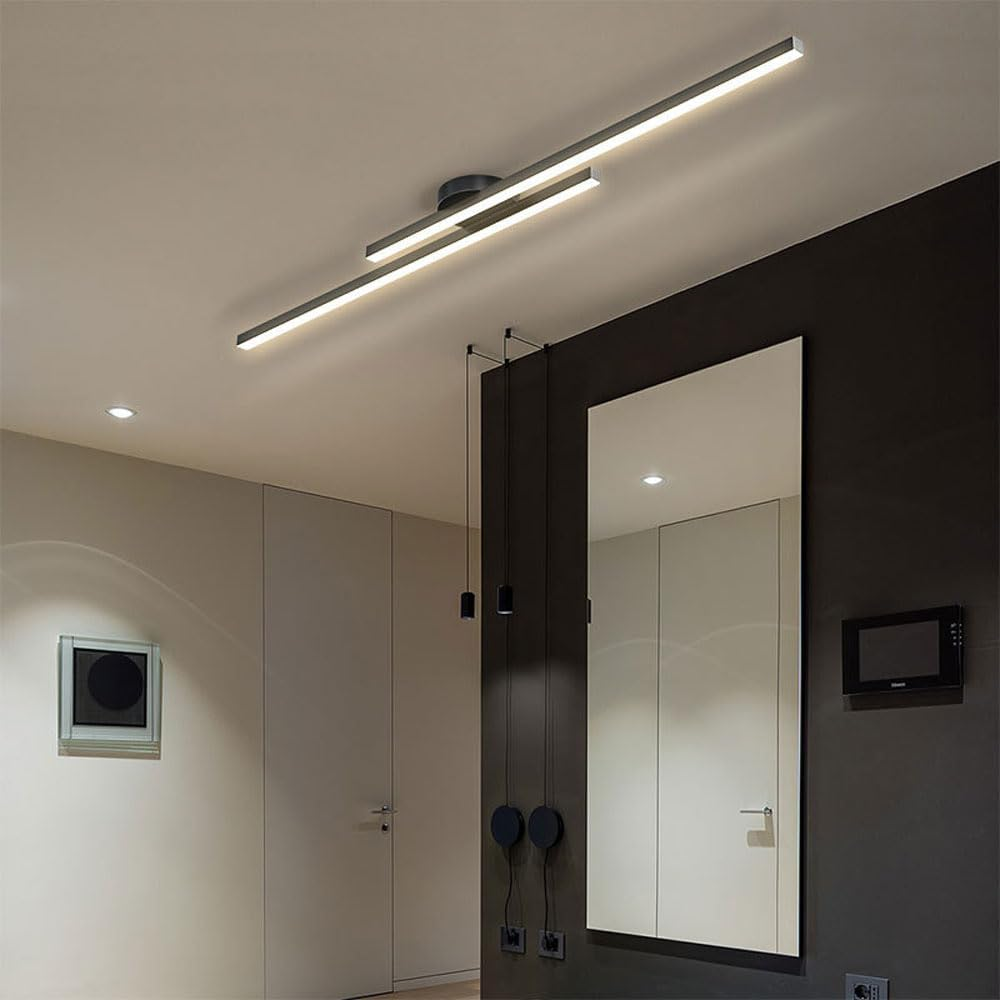 Plafonnier LED encastré — Disque rond à profil bas de 21 cm pour chambre, couloir, entrée — Montage en surface moderne en aluminium et acrylique avec