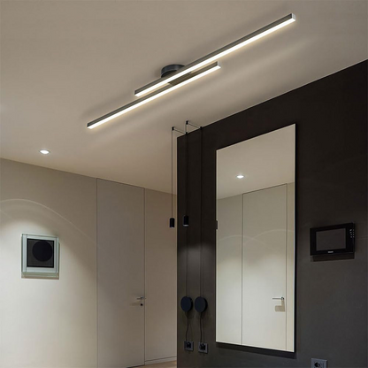 Plafonnier LED encastré — Disque rond à profil bas de 21 cm pour chambre, couloir, entrée — Montage en surface moderne en aluminium et acrylique avec