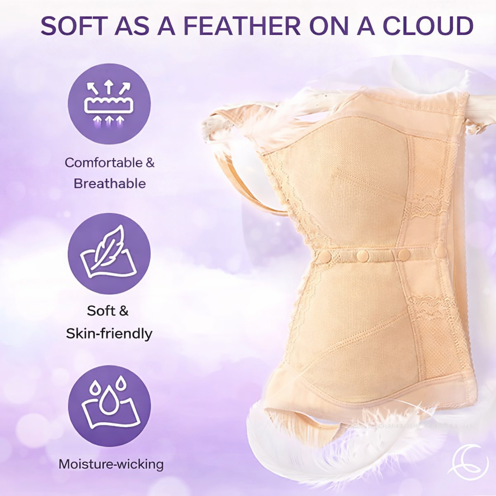 Front-Closure Wireless Bra Soft Cotton Support Women's Everyday Comfort Hook Clasp No-Underwire Plus Size Full Coverage