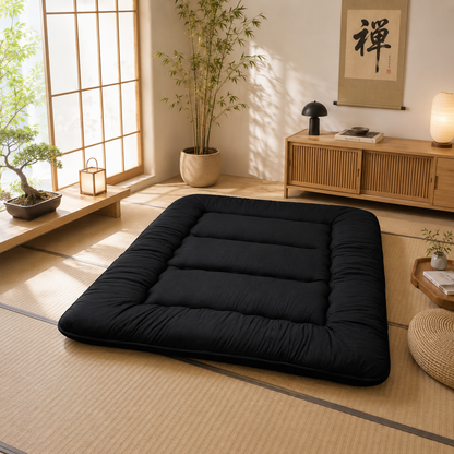 Matelas de sol pliable de 10 cm d'épaisseur, futon japonais enroulable, matelas pliant matelassé lavable