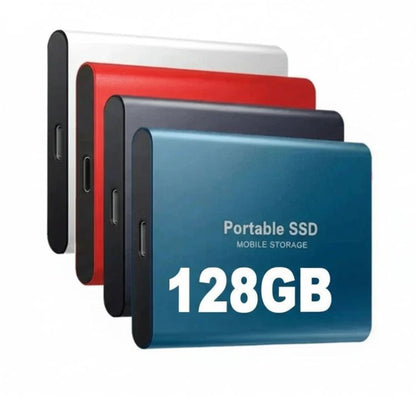 Portable External Solid State Drive 128GB – Ultra-Fast Data Transfer with Aluminum Housing for PC & Mac