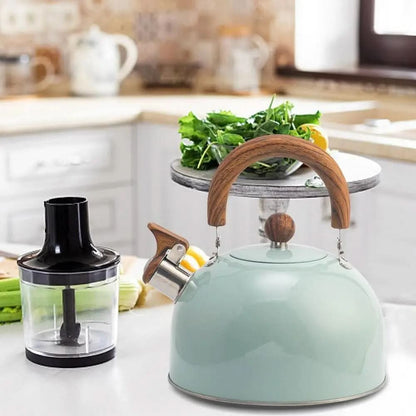Stainless Steel Whistling Tea Kettle 3-Quart Stovetop Teapot with Ergonomic Handle for Gas Electric Induction Ceramic Cooktops