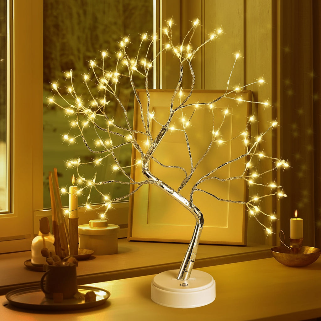 Bonsai Tree | LED Table Lamp with Warm Glow | Nature-Inspired Decor for Cozy Atmosphere