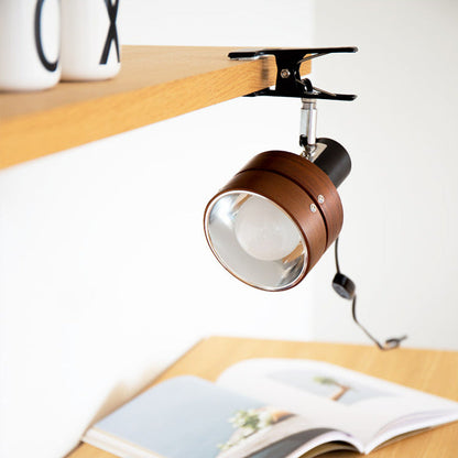 Wooden Plug-In Sconce 6×4 Inch Walnut Finish LED Compatible Accent Lighting E26 Base for Bedrooms Hallways Reading Nooks Minimalist Japanese