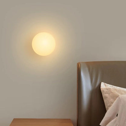 Glass Sconce Modern White Light Fixture 6 Inch G9 Socket Hardwired for Bedroom Hallway Bathroom Indoor Ambient Lighting 110V-120V Compact De