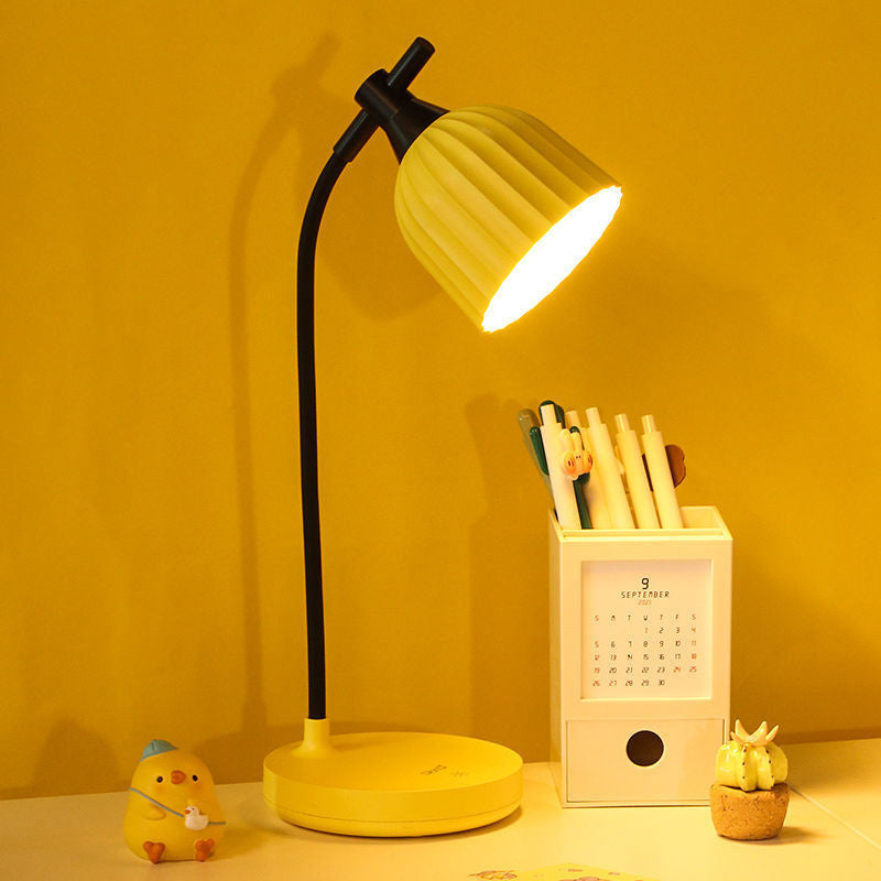 Adjustable LED Desk Lamp with Dimmer | Modern Minimalist Task Lighting for Home Office & Bedside | Touch Control Reading Light