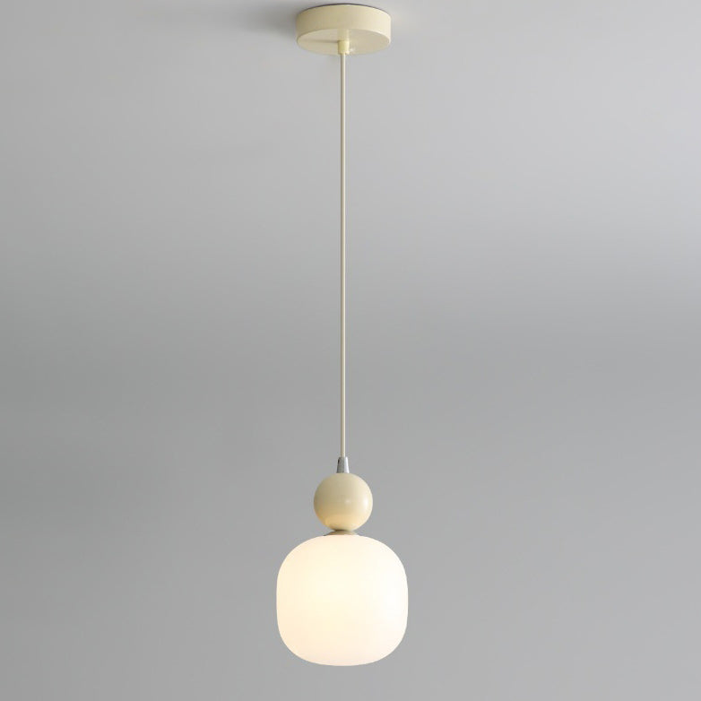 Glass Pendant Light G9 Socket Scandinavian Design Adjustable Cord Resin Frame Modern Ceiling Fixture for Dining Room Bedroom Kitchen