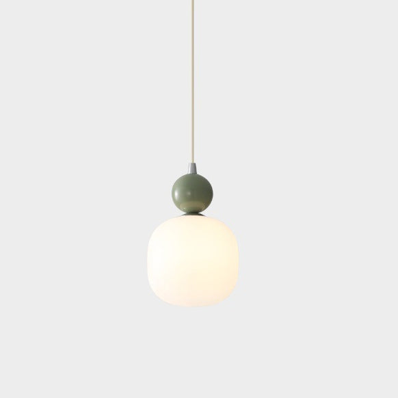 Glass Pendant Light G9 Socket Scandinavian Design Adjustable Cord Resin Frame Modern Ceiling Fixture for Dining Room Bedroom Kitchen