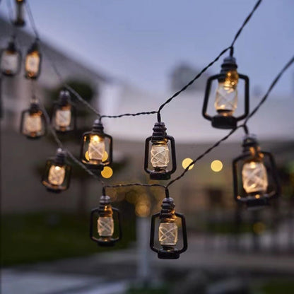 Vintage Festoon String Lights for Outdoor Patio Garden Party Decor, Solar Battery USB Powered LED Strand with 10-100 Warm White Bulbs