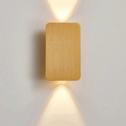2-Light Aluminum Wall Sconce Modern Flat Rectangular LED Fixture for Bedroom, Hallway & Living Room | Hardwired Mount Lighting