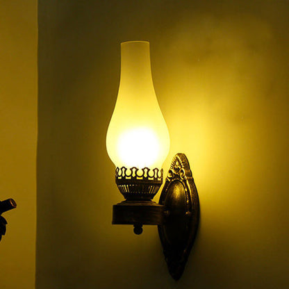 Industrial Bronze Metal Wall Sconce 16.5 in E26 Socket Hardwired Fixture for Hallways Bedrooms Living Rooms Entryways