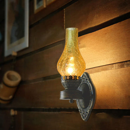 Industrial Bronze Metal Wall Sconce 16.5 in E26 Socket Hardwired Fixture for Hallways Bedrooms Living Rooms Entryways