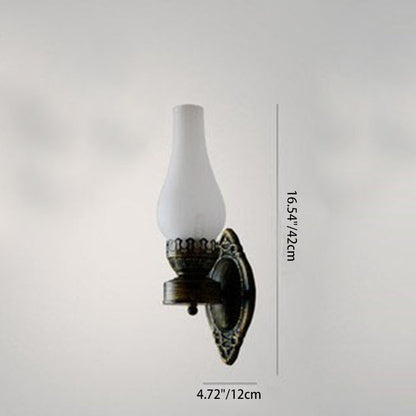 Applique en bronze à silhouette de lanterne à huile – Éclairage d'ambiance de 42 cm pour entrées et chambres – Douille E26 – Luminaire intérieur encastré