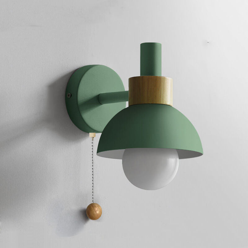 Modern Sconce Light 6 Inch Metal & Glass LED Accent Fixture for Bedrooms Living Rooms Hallways Hardwired E26 Socket Multicolor Contemporary
