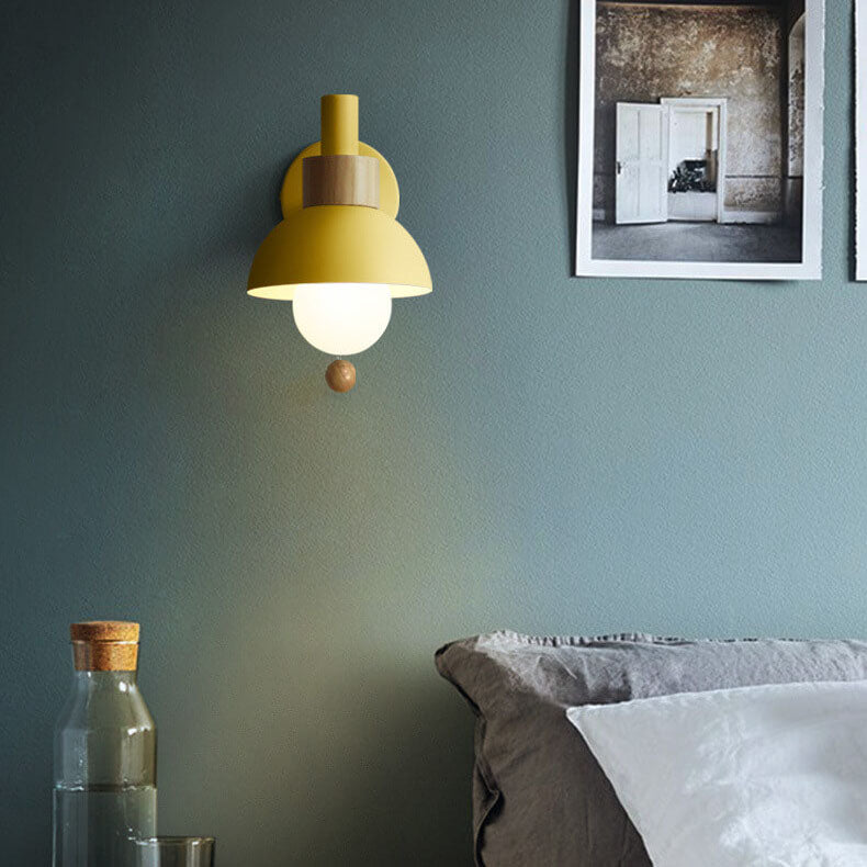 Modern Sconce Light 6 Inch Metal & Glass LED Accent Fixture for Bedrooms Living Rooms Hallways Hardwired E26 Socket Multicolor Contemporary