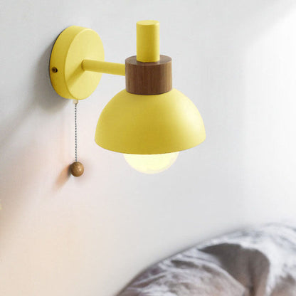 Single-Light Globe Wall Sconce Hardwired Fixture E26 Base Modern Iron & Glass Shade for Bedroom Living Room Hallway Entryway Dining Room