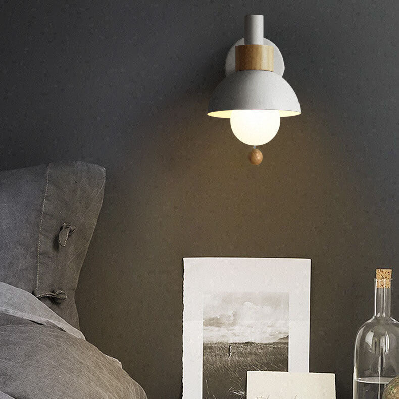 Modern Sconce Light 6 Inch Metal & Glass LED Accent Fixture for Bedrooms Living Rooms Hallways Hardwired E26 Socket Multicolor Contemporary