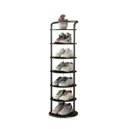 Round Multi-Tier Vertical Shoe Organizer Stand – Space-Saving Entryway & Closet Storage Rack for Bedroom, Hallway & Wardrobe – Slim