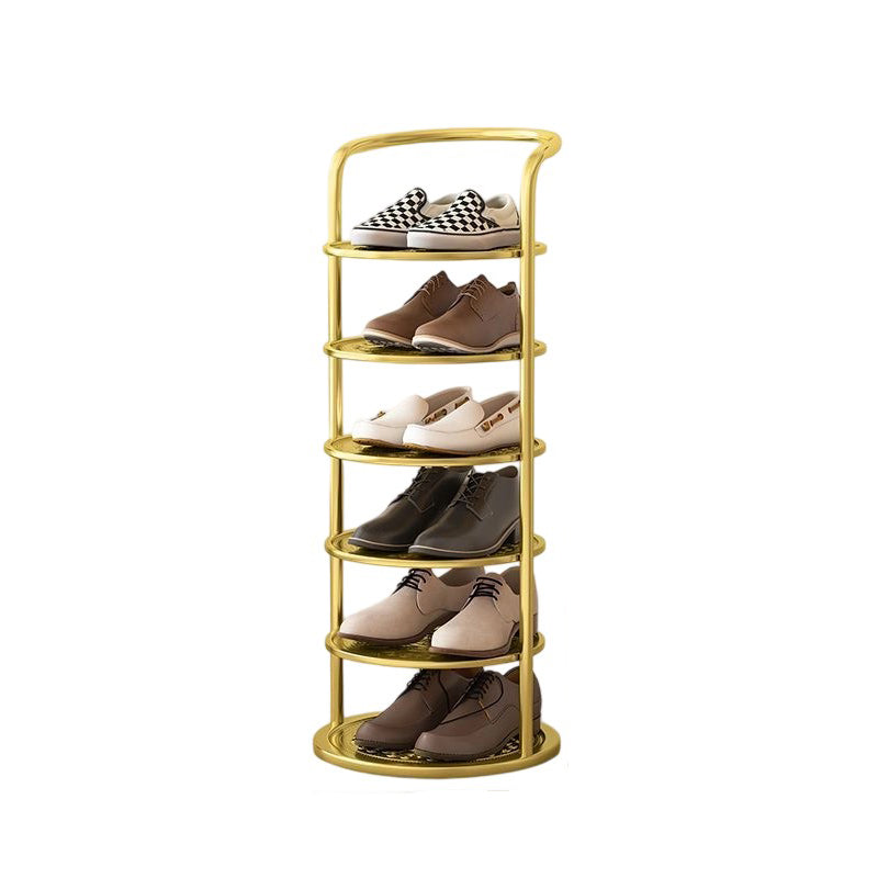 Metal Shoe Rack Tower – Vertical Round Organizer for Entryway & Closet – 5 to 8 Tier Storage