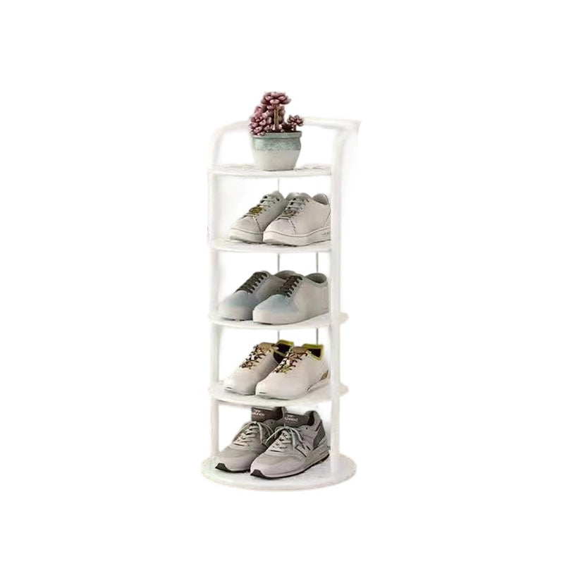 Vertical Footwear Tower 30 in Tall Multi-Level Steel Frame Hallway Organizer Slim Profile Space Saver for Apartments Dorms Modern Entryways