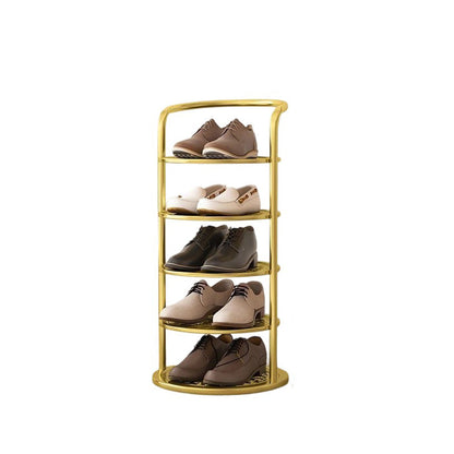 Metal Shoe Rack Tower – Vertical Round Organizer for Entryway & Closet – 5 to 8 Tier Storage