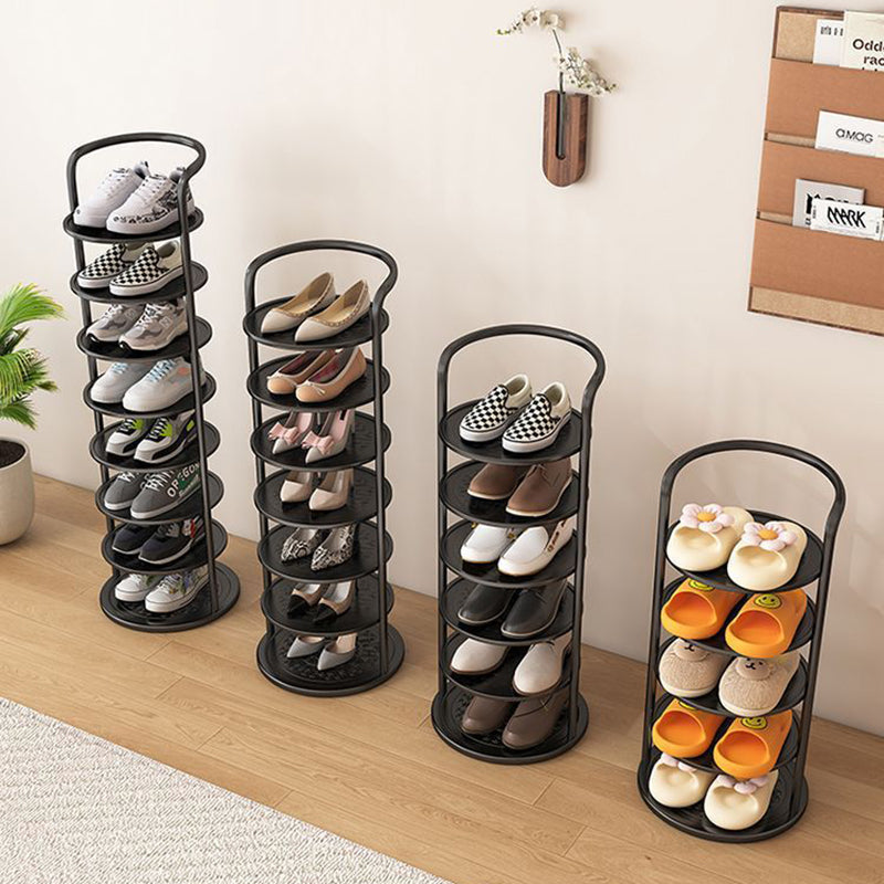 Vertical Footwear Organizer Rack Multi-Level Steel Frame Tower for Hallway Closet Bedroom Entryway Organization