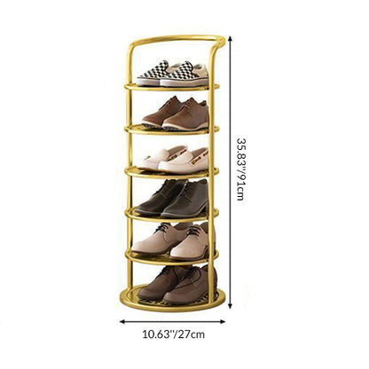 Vertical Footwear Organizer Rack Multi-Level Steel Frame Tower for Hallway Closet Bedroom Entryway Organization