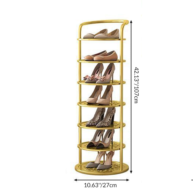 Vertical Footwear Organizer Rack Multi-Level Steel Frame Tower for Hallway Closet Bedroom Entryway Organization