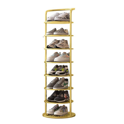 Vertical Footwear Organizer Rack Multi-Level Steel Frame Tower for Hallway Closet Bedroom Entryway Organization