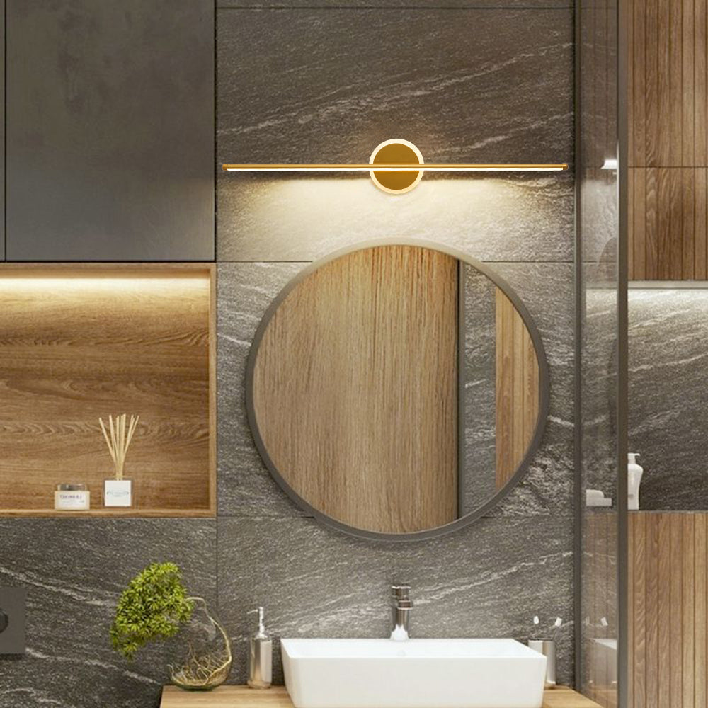Modern Metal Sconce E27 LED Three-Color Switchable Fixture for Bedroom Living Room Hallway Accent Lighting Black Gold Finish Contemporary Ho