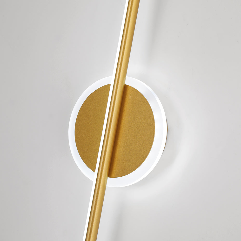 Modern LED Wall Sconce Round or Square Metal Bathroom Vanity Light Fixture with Silicone Diffuser