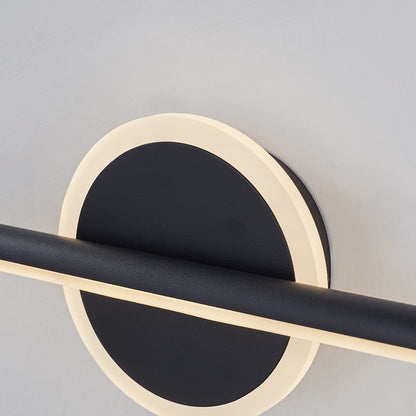 Modern LED Wall Sconce Round or Square Metal Bathroom Vanity Light Fixture with Silicone Diffuser