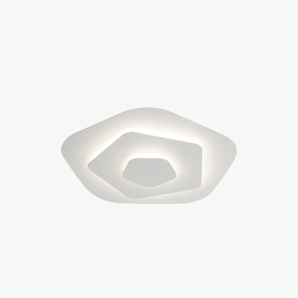 LED Flush Mount Ceiling Light 20 in White Acrylic Dimmable Round Fixture for Bedroom Living Room Modern Home Lighting