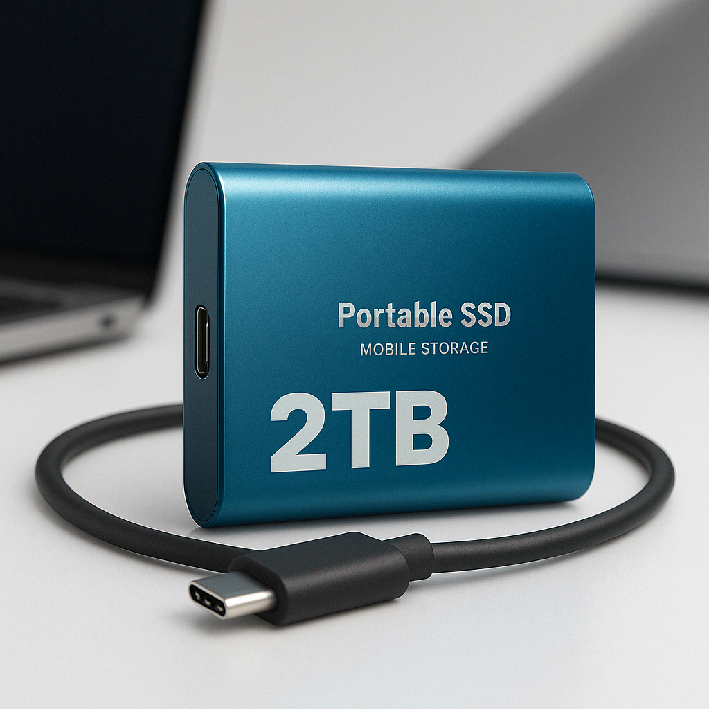 Portable External SSD Drive 1050MB/s High-Speed USB-C Storage for Mac PC Laptop Desktop