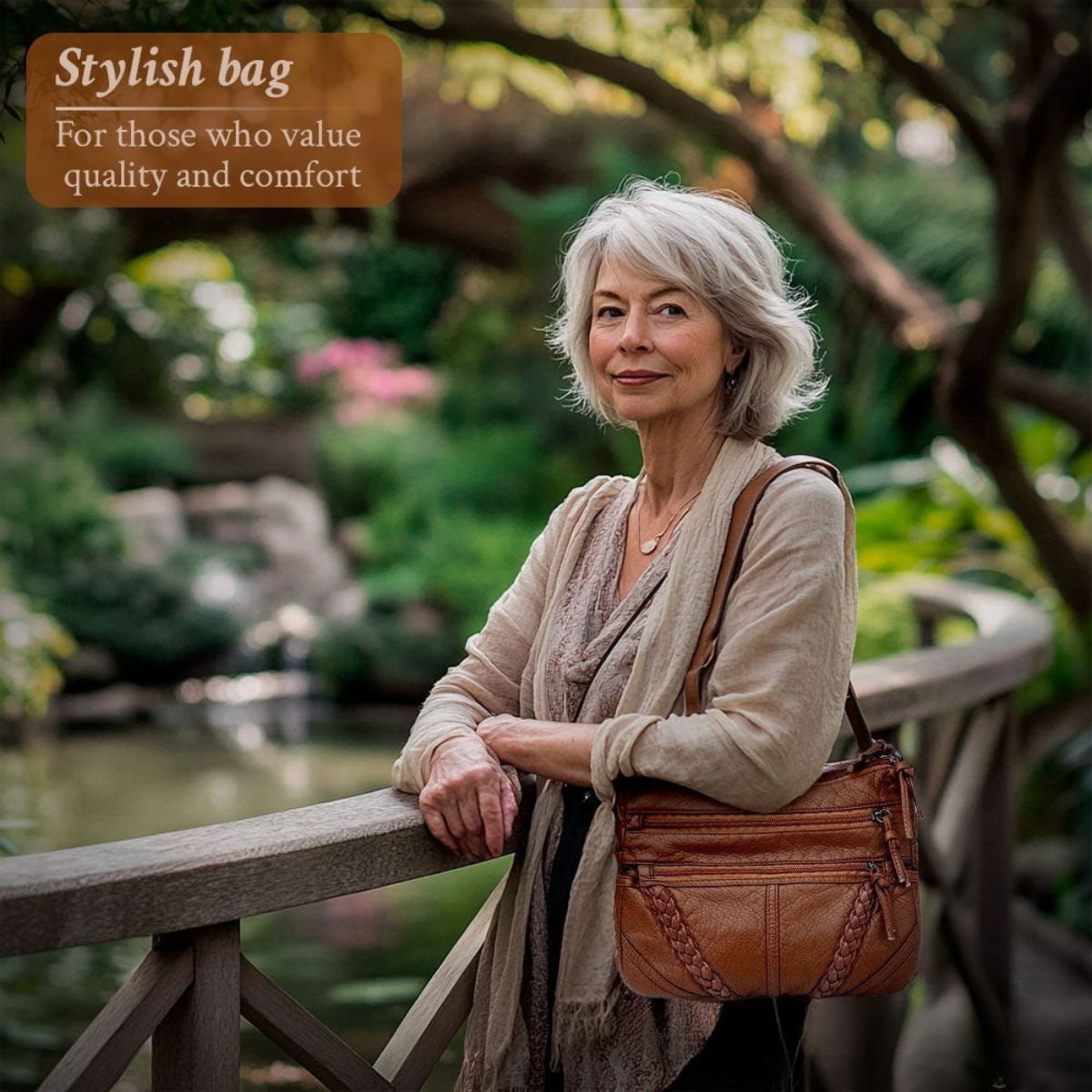 Vegan Leather Crossbody Bag for Women – Adjustable Strap Shoulder Purse with Magnetic Closure – Everyday Carryall Handbag