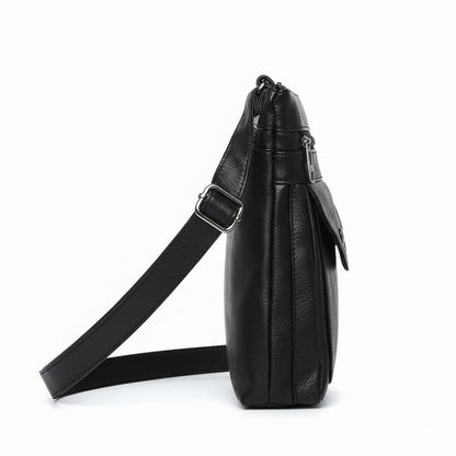 Retro Crossbody Purse – Compact Vegan Leather Shoulder Bag with Adjustable Strap for Women – Everyday Organizer Handbag