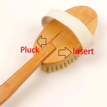 SPAFLOW – Foldable Bamboo Bath Brush for Massage & Scrubbing