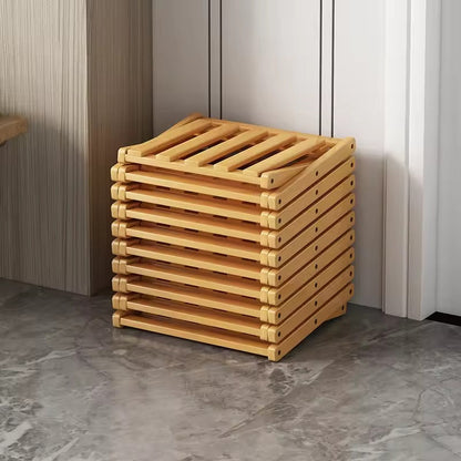 Bamboo Storage Rack | Shoe Storage Organizer with Foldable Design | Space-Saving Solution for Home