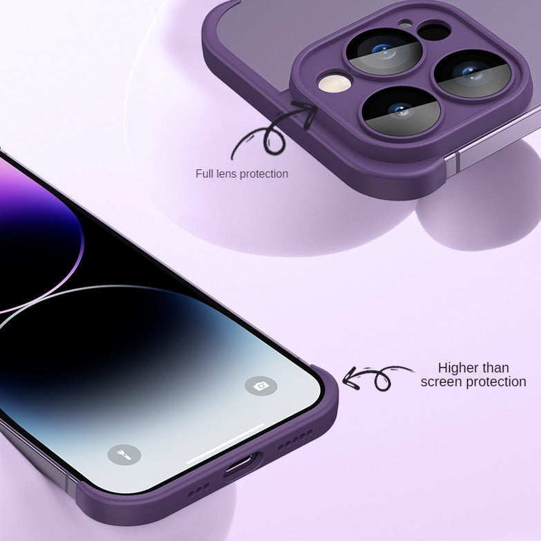 Slim Edge Protection iPhone Case with Camera Guard for 14 15 16 17 Pro Max Air Plus – Top Bottom Frame Design Wireless Charging Compatible