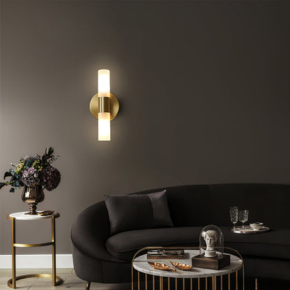 Applique murale moderne avec éclairage LED basse consommation pour chambre, couloir et salon | Luminaire d'intérieur classique en métal et verre