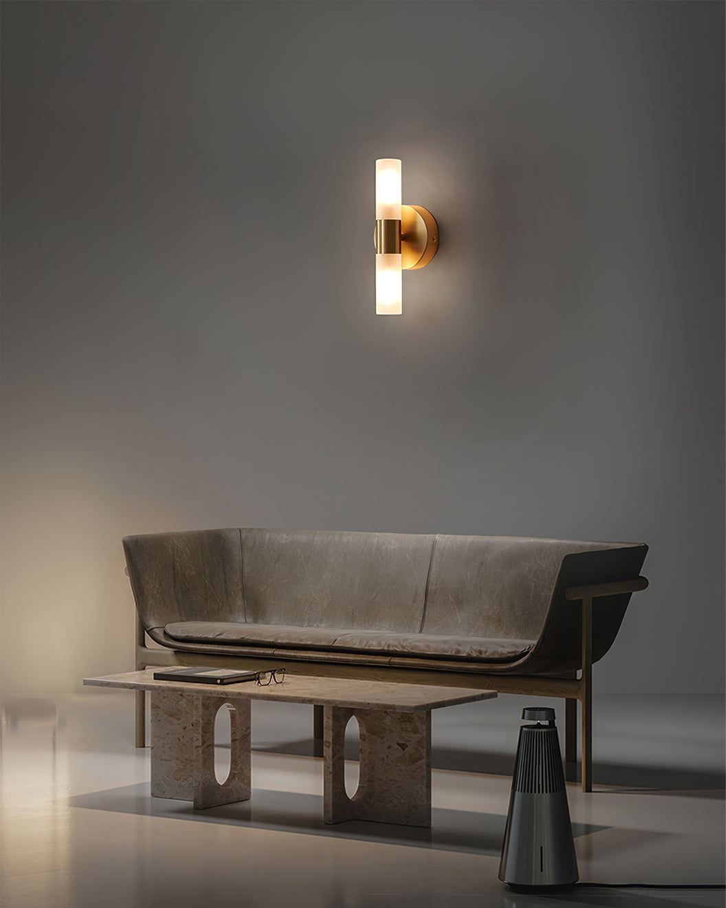 Applique murale moderne avec éclairage LED basse consommation pour chambre, couloir et salon | Luminaire d'intérieur classique en métal et verre