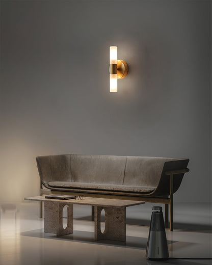 Applique murale moderne avec éclairage LED basse consommation pour chambre, couloir et salon | Luminaire d'intérieur classique en métal et verre