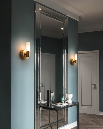 Applique murale moderne avec éclairage LED basse consommation pour chambre, couloir et salon | Luminaire d'intérieur classique en métal et verre