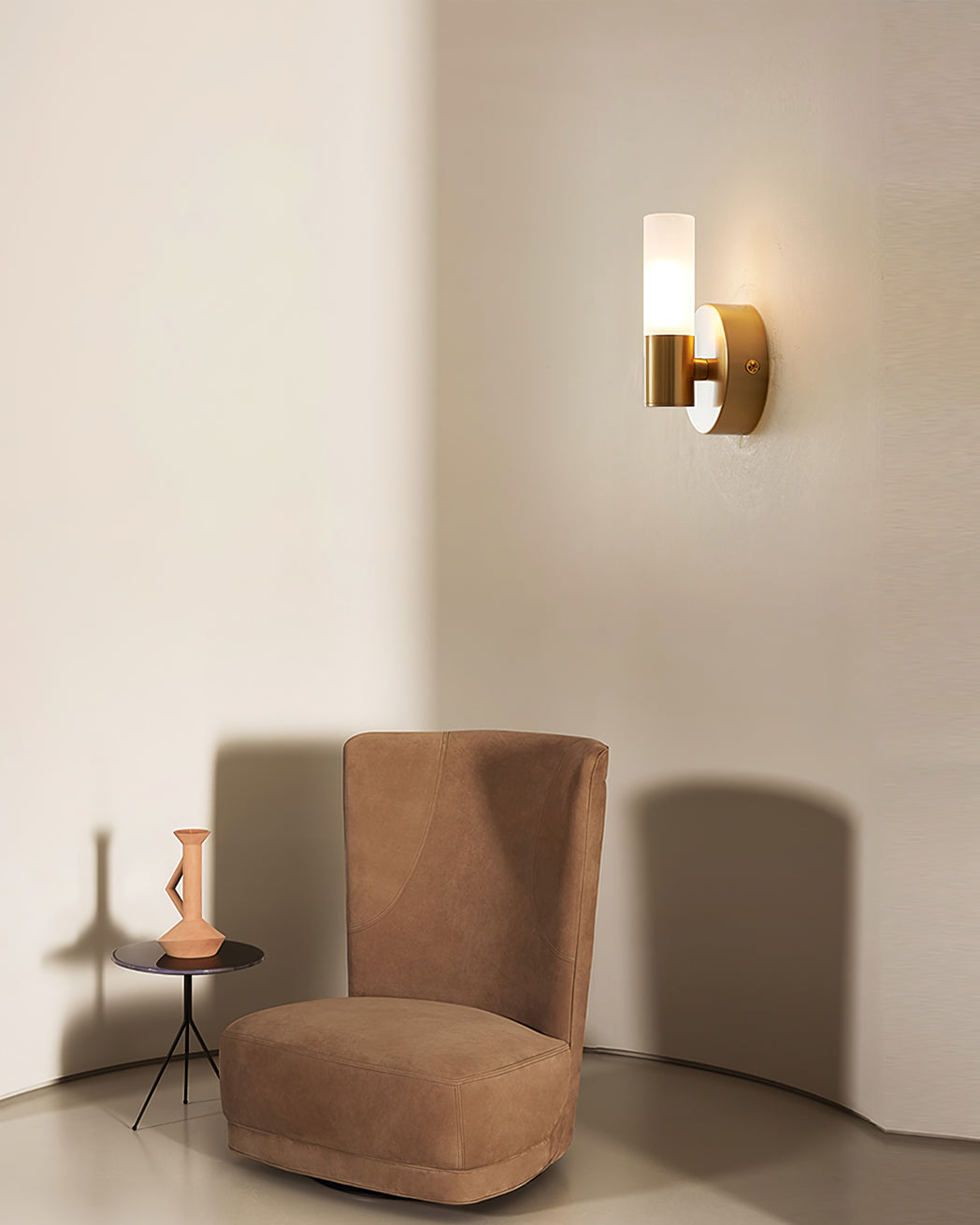 Applique murale moderne avec éclairage LED basse consommation pour chambre, couloir et salon | Luminaire d'intérieur classique en métal et verre