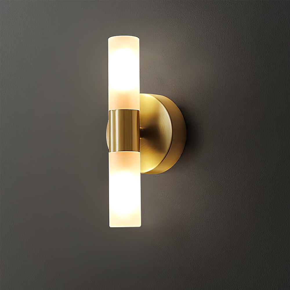 Applique murale moderne avec éclairage LED basse consommation pour chambre, couloir et salon | Luminaire d'intérieur classique en métal et verre
