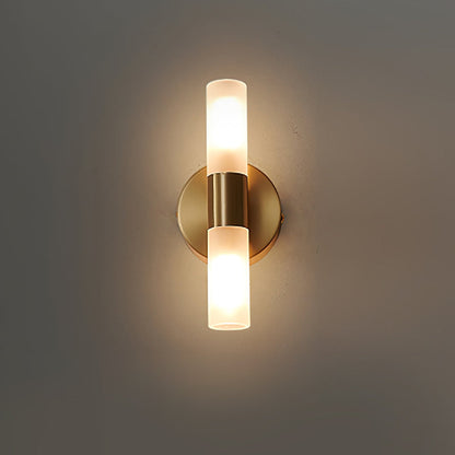 Applique murale moderne avec éclairage LED basse consommation pour chambre, couloir et salon | Luminaire d'intérieur classique en métal et verre