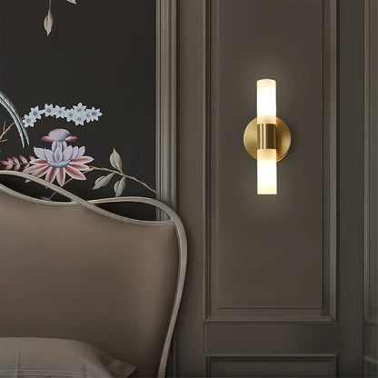 Applique murale moderne avec éclairage LED basse consommation pour chambre, couloir et salon | Luminaire d'intérieur classique en métal et verre