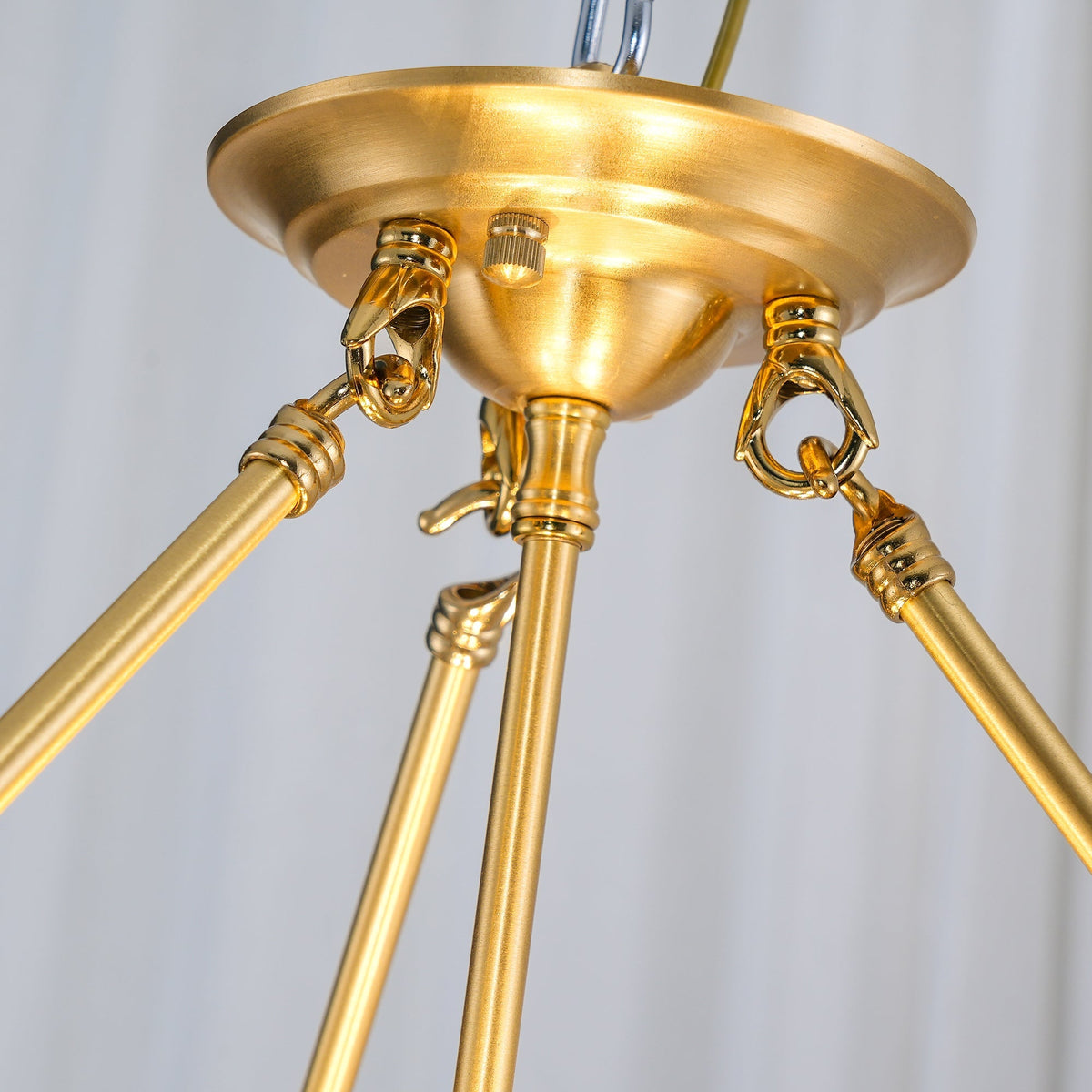 Brass Glass Flush Mount Ceiling Light 20 Inch Quatrefoil Design for Bedroom Living Room Dining Room Indoor Lighting Fixture