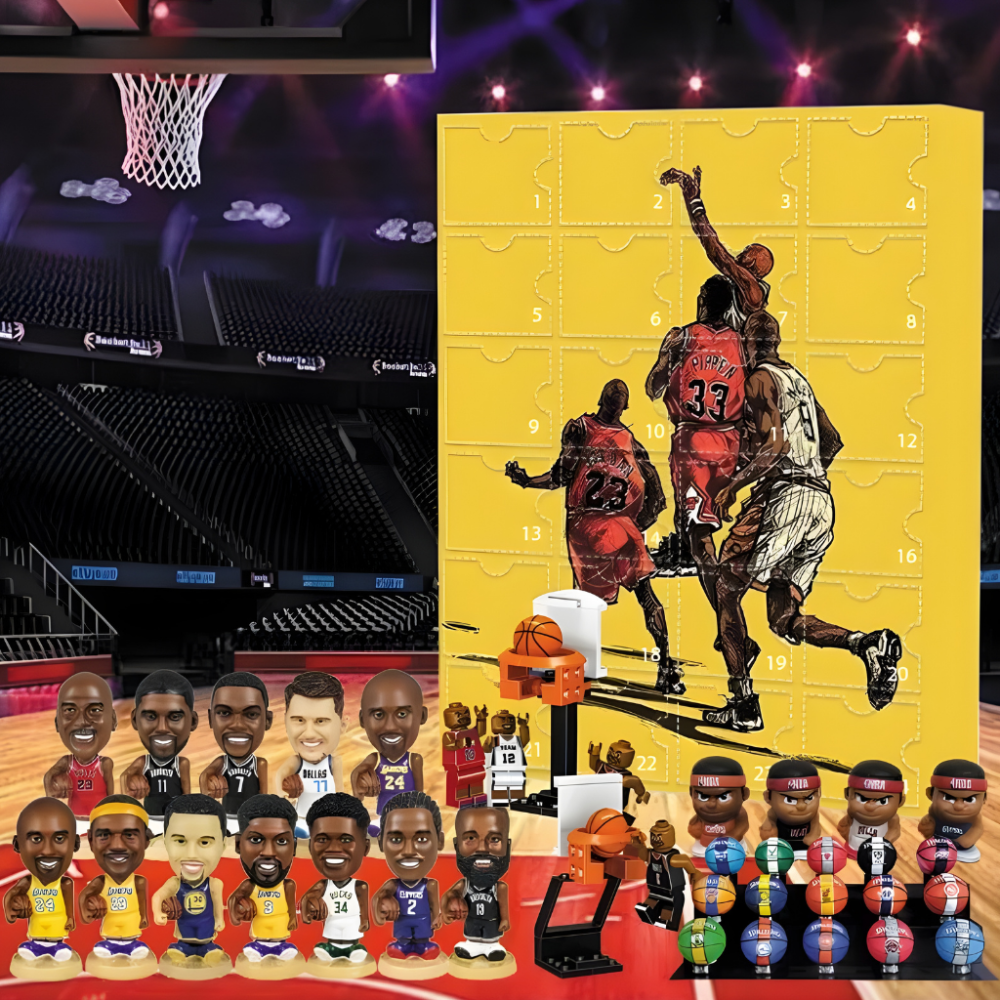 Basketball Collector Set | Advent Calendar with Mini Figures & Accessories | Fun Countdown for Fans